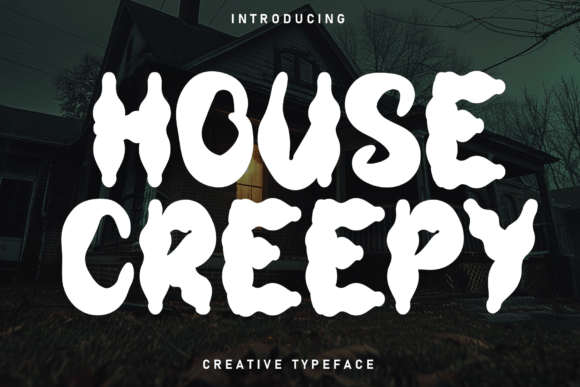 House Creepy Font for Halloween-Themed Editorial Design