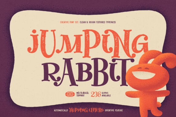 Jumping Rabbit Font for Creative Projects