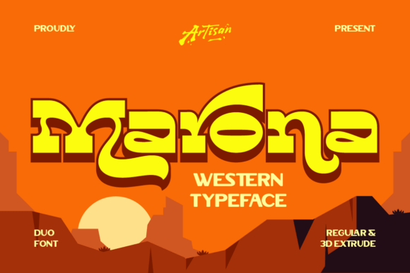 Marona: A Bold Western-Inspired Typeface for Modern Editorial Design