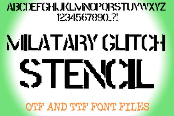 Military Glitch Stencil Font Review and Download