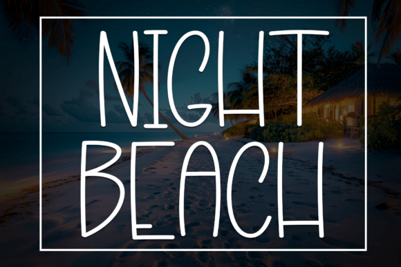 Night Beach Font for Handmade Labels and Creative Projects