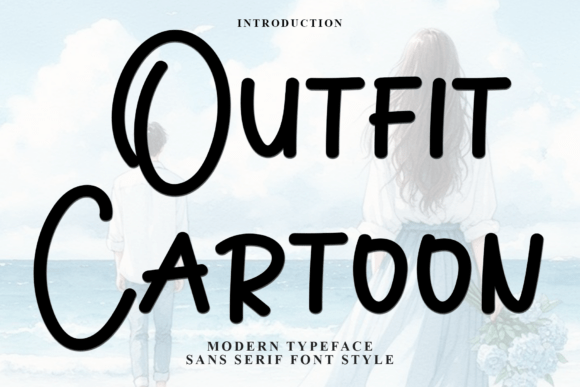 Outfit Cartoon Font for Festive Craft Projects