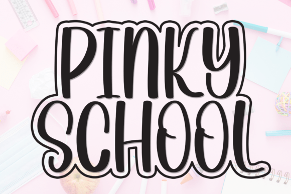 Pinky School: A Friendly Display Font for Modern Branding