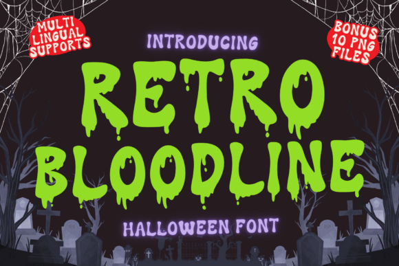Retro Bloodline Font for Halloween-Inspired Editorial Design