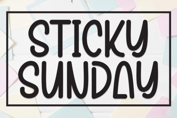 Sticky Sunday: A Friendly Display Font for Modern Branding