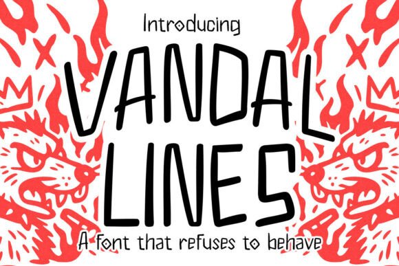 Vandal Lines Pua: A Rebellious Display Font for Bold Editorial Design
