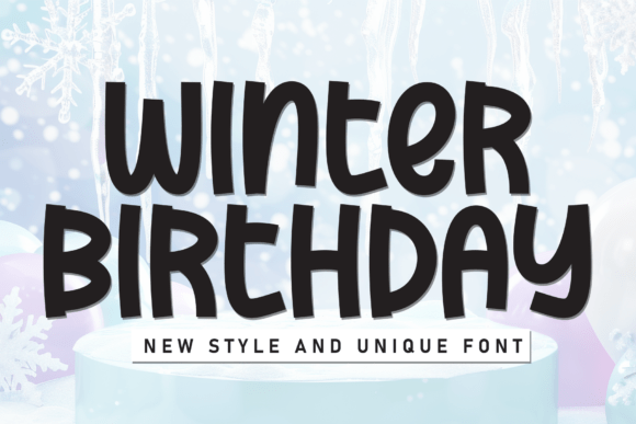 Winter Birthday Font for a Polished and Memorable Brand Look