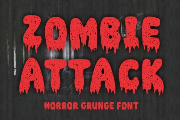 Zombie Attack Font for Halloween Creations